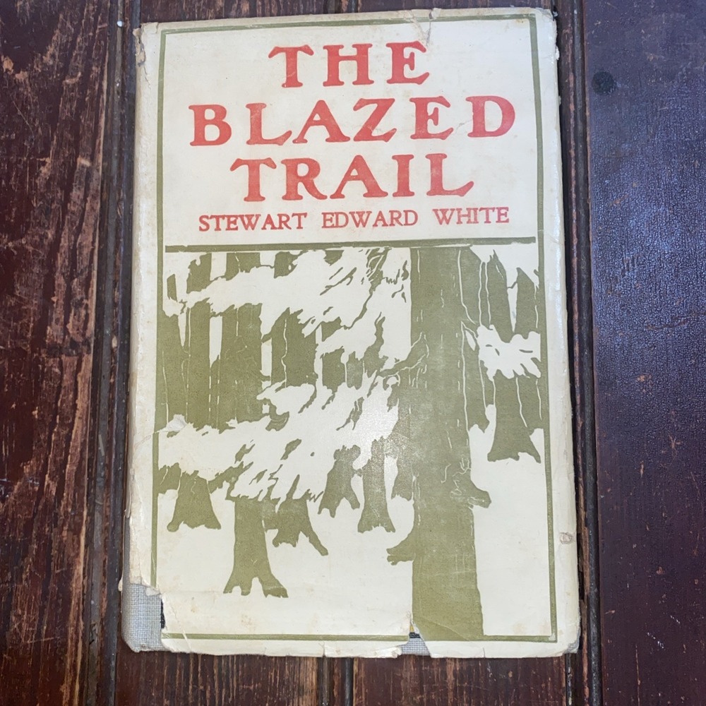 The Blazed Trail by Stewart Edward White Antique 1904 HC Book w/ DJ Boy Scouts